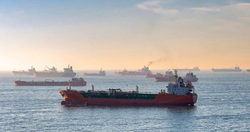 Oil tanker linked to Venezuelan crude sailing in the Atlantic amid increased U.S. sanctions enforcement.