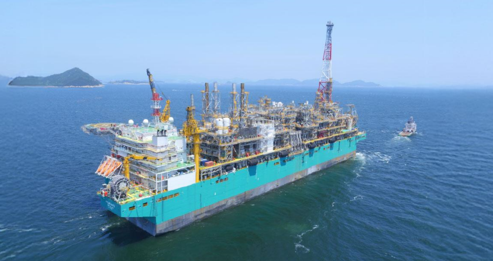 Floating LNG production vessel operating offshore as part of U.S. energy export infrastructure.