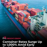Ocean container rates up 1,000% on some lanes