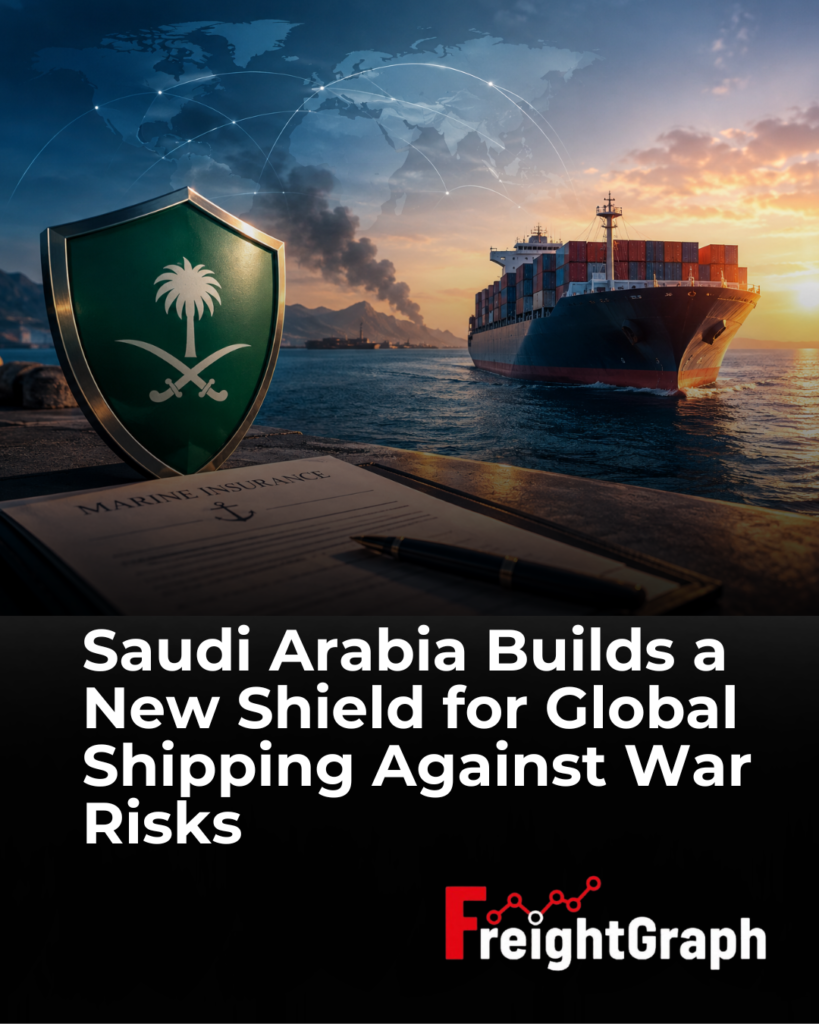 Saudi Arabia creates a marine war-risk insurance pool to protect cargo ships, maritime trade, and supply chains amid rising geopolitical risks